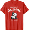 Animal Shirt Gifts for Birthday My Spirit Animal is A Panda Panda Bear SHIRTAnimal Lover Tee T-Shirt - Red