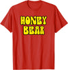 Classic 70's Retro Vintage Hippie Honey Designer Classic 70s Retro Vintage Hippie Honey Bear T-Shirt T-Shirt - Red