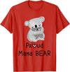 Koalaslifestyle Cute Koala Mama Bear and Baby, Mothers Day Gifts T-Shirt - Red