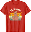 Teikirisi Take It Easy Funny Spanish Llama Latina Yoga T-Shirt - Red