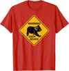 Australia Retro Koala Co. Koala Bear Warning Sign - Drop Bears Funny Koalas Australia T-Shirt - Red