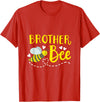 Happy Bee Day Birthday Party Matching Family Gifts Brother Bee Cute Beekeeping Birthday Party Matching Family T-Shirt - Red