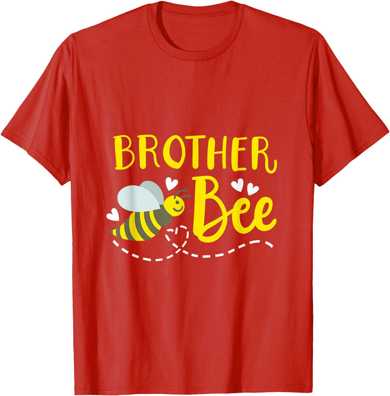 Happy Bee Day Birthday Party Matching Family Gifts Brother Bee Cute Beekeeping Birthday Party Matching Family T-Shirt - Red