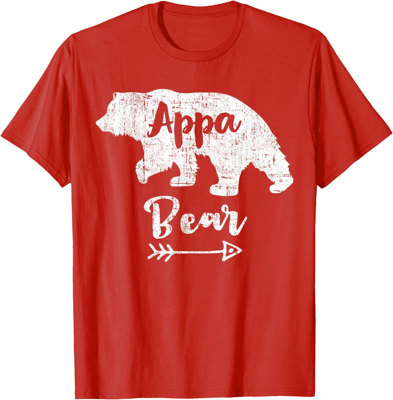 Mens Funny Appa Bear Father's Day Shirt T-Shirt - Red