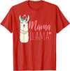 ADVENTURE ALPACA LLAMAS Designs MAMA LLAMA Funny Mother Lamas Meme T-Shirt - Red