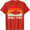 BoredKoalas Fish Fishing Shirts Fisherman Gifts Small Fish Retro Bass Fishing Family Matching Son Boys Gift T-Shirt - Red