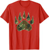 Camo Lover Camo Bear Claw Camouflage for Men Women T-Shirt - Red