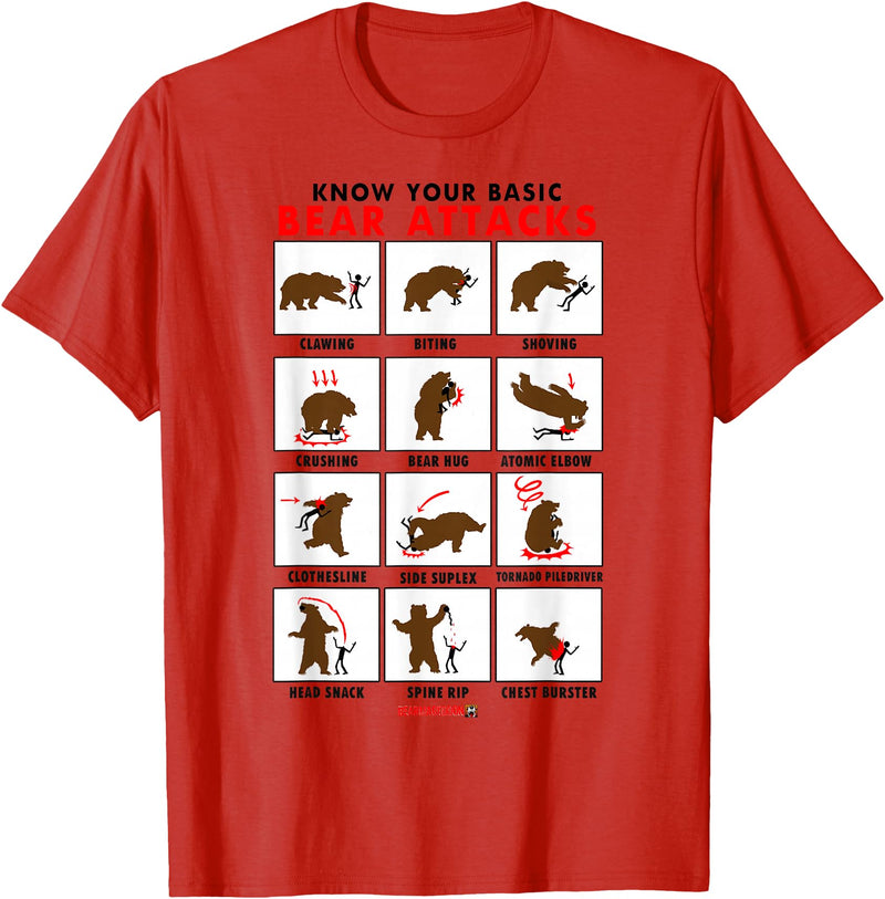 Bearmageddon Basic Bear Attacks Shirt T-Shirt - Red