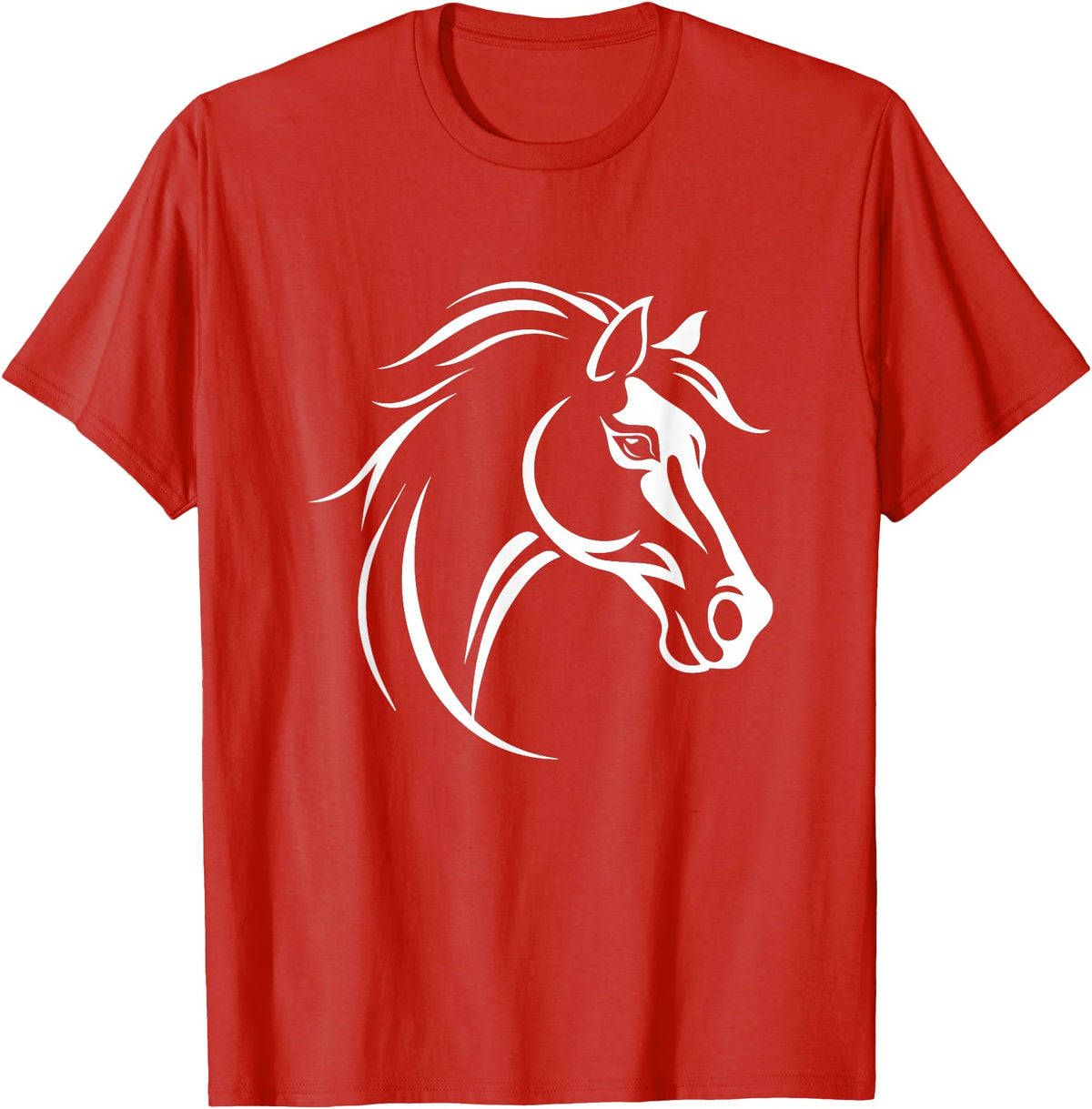 Horse Designs. Horse Equestrian Riding Graphic T-Shirt - Red