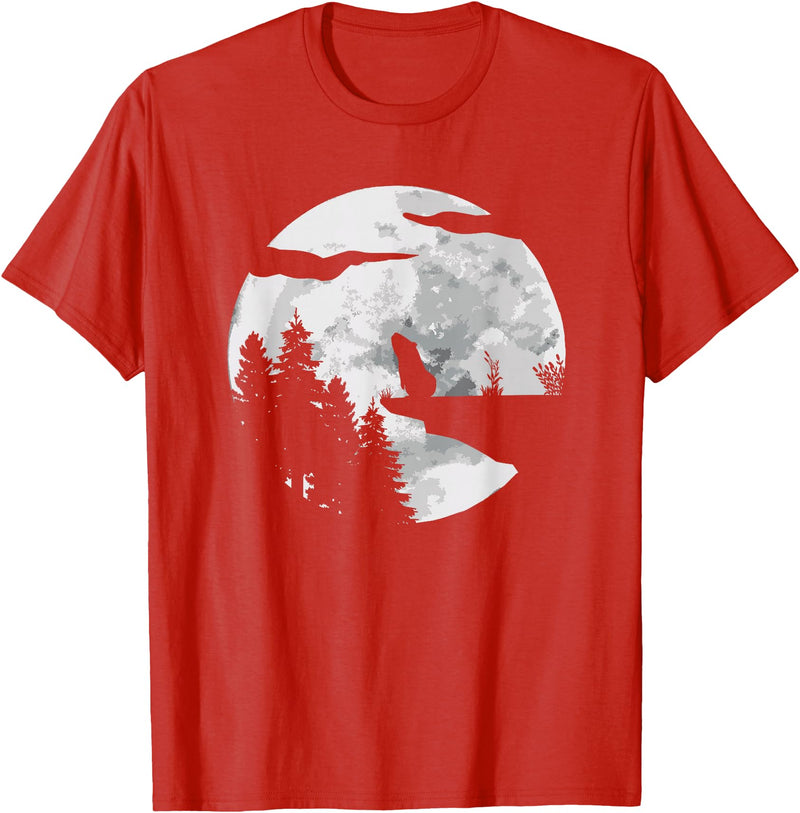 Guinea Pig Gifts & Accessories Guinea Pig Pet - Full Moon Guinea Pig T-Shirt - Red