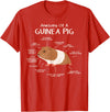 Guinea Pig Lover Cavy Owner Accessories Clothes Anatomy Of A Guinea Pig Cavy Lover Owner Stuff Piggy Peeg T-Shirt - Red