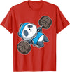 BCC Funny Panda Shirts & Panda Bear Gifts Panda Bear Gym Workout Training Bench Press Weight Lifting T-Shirt - Red