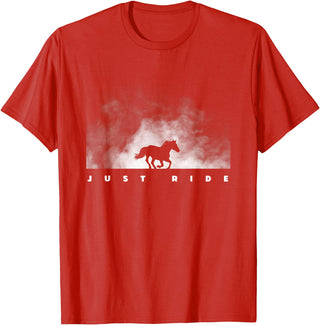 American Outdoor Apparel Horse Riding Apparel - Horse T-Shirt - Red