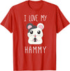 I Love My Hammy T Shirt for Hamster Lovers T-Shirt - Red