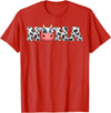 ETHRLO cow im one birthday decorations Shirts Nana Cow Print Cowboy Animal Pattern Farmer Cow Nana T-Shirt - Red