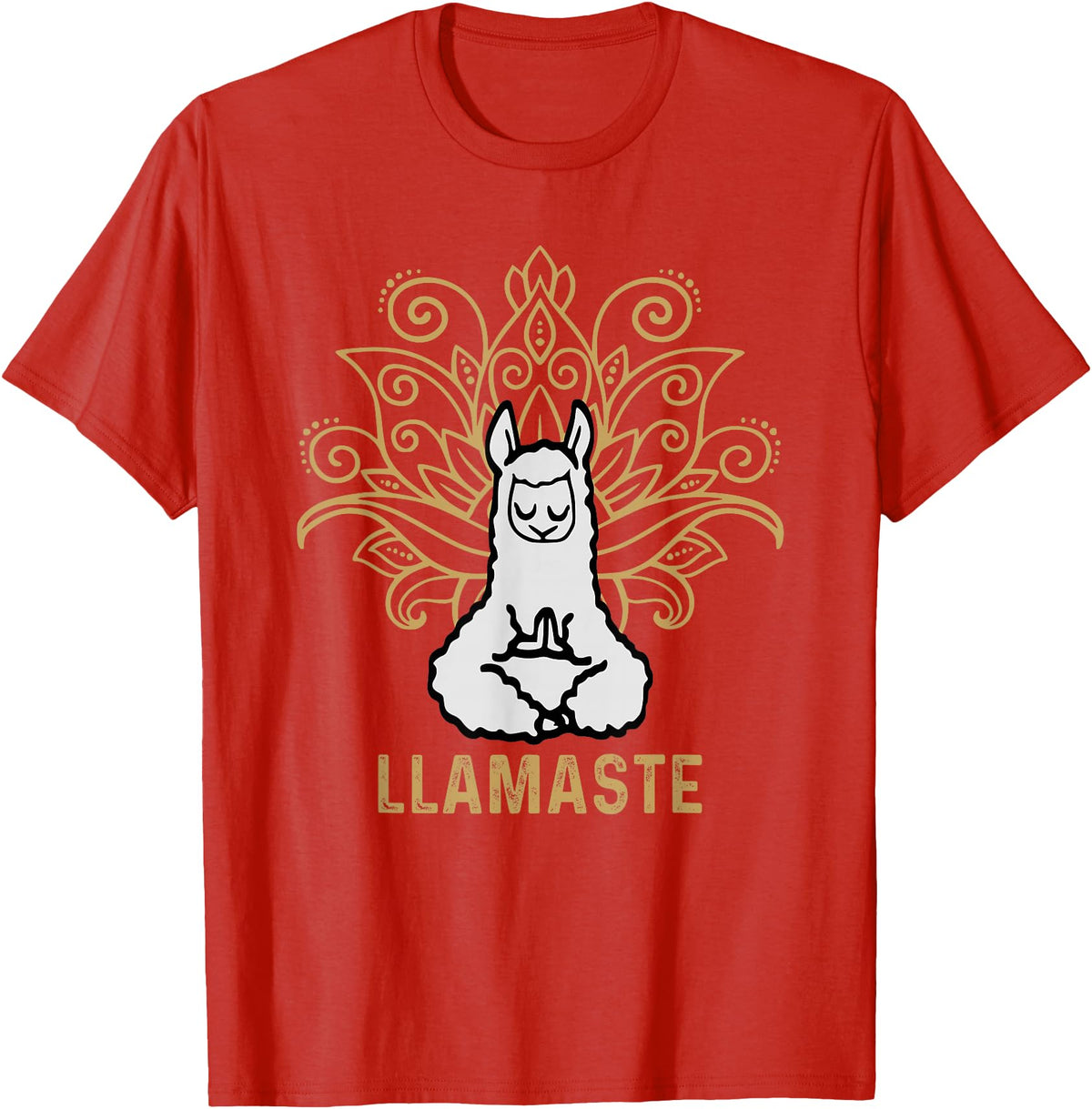 Lama Llamaste Family Summer Sport Yoga Gift Tees Llamaste Yoga Gift For Men Women Kids Lover Llama Yoga T-Shirt - Red