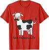 Funny Awesome Cow T-Shirts Nice Moostache - Funny Cow With Mustache T Shirt T-Shirt - Red