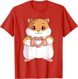 Hamster Lovers Girls Ladies T-Shirt - Red