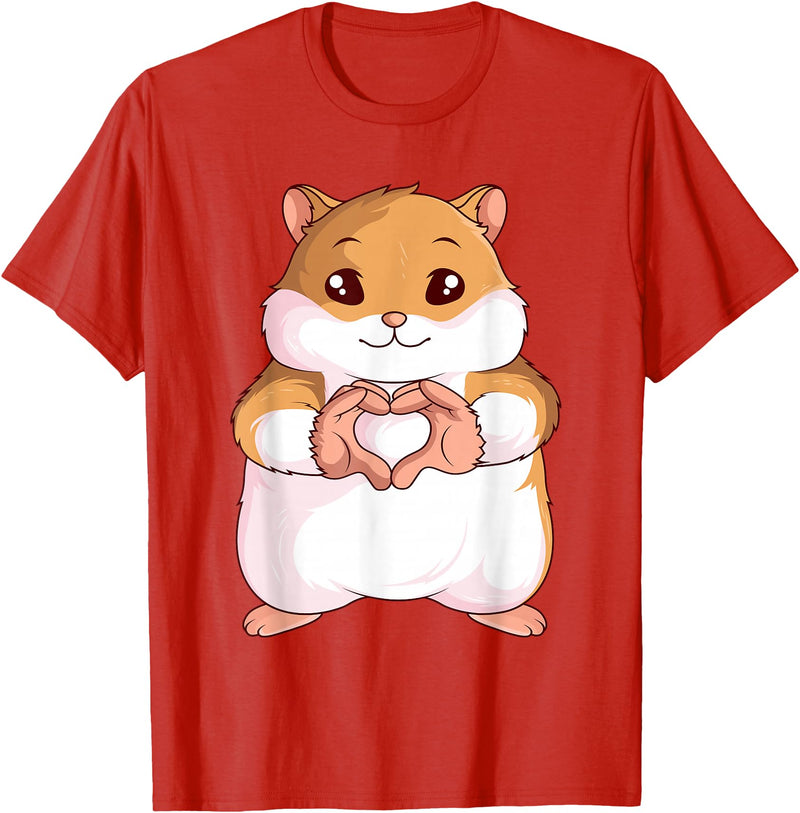 Hamster Lovers Girls Ladies T-Shirt - Red