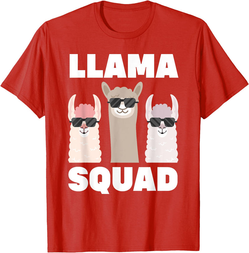 Funny Llama Gift Llama Lover Accessories & Stuff Funny Llama Design For Men Women Llama Alpaca Farm Animal T-Shirt - Red