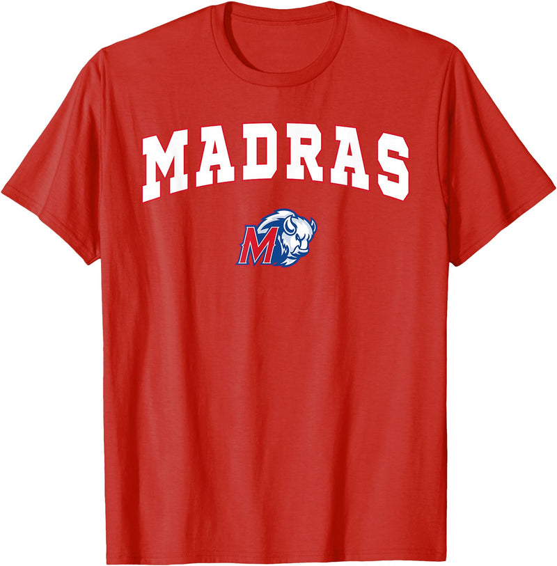 Official High School Fan Gear Madras High School White Buffalo T-Shirt - Red