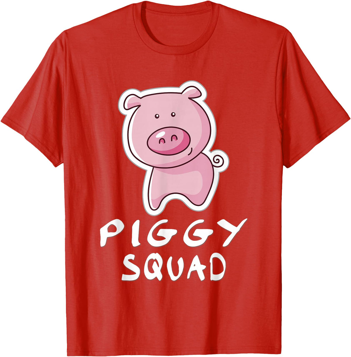Super Pig Love Shirts Piggy Squad Cute Farm Animal Lover Adult & Toddler T-Shirt - Red
