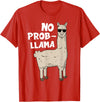 Funny Llama Gift Llama Lover Accessories & Stuff Funny Llama Design For Men Women Kids Llama Alpaca Animal T-Shirt - Red