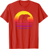 Bear Accessories & Clothing Gifts Women Men Kids Bear Retro Style Vintage T-Shirt - Red