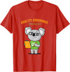 Quality Control Fun Koala Bear, Quality Assurance Specialist T-Shirt - Red