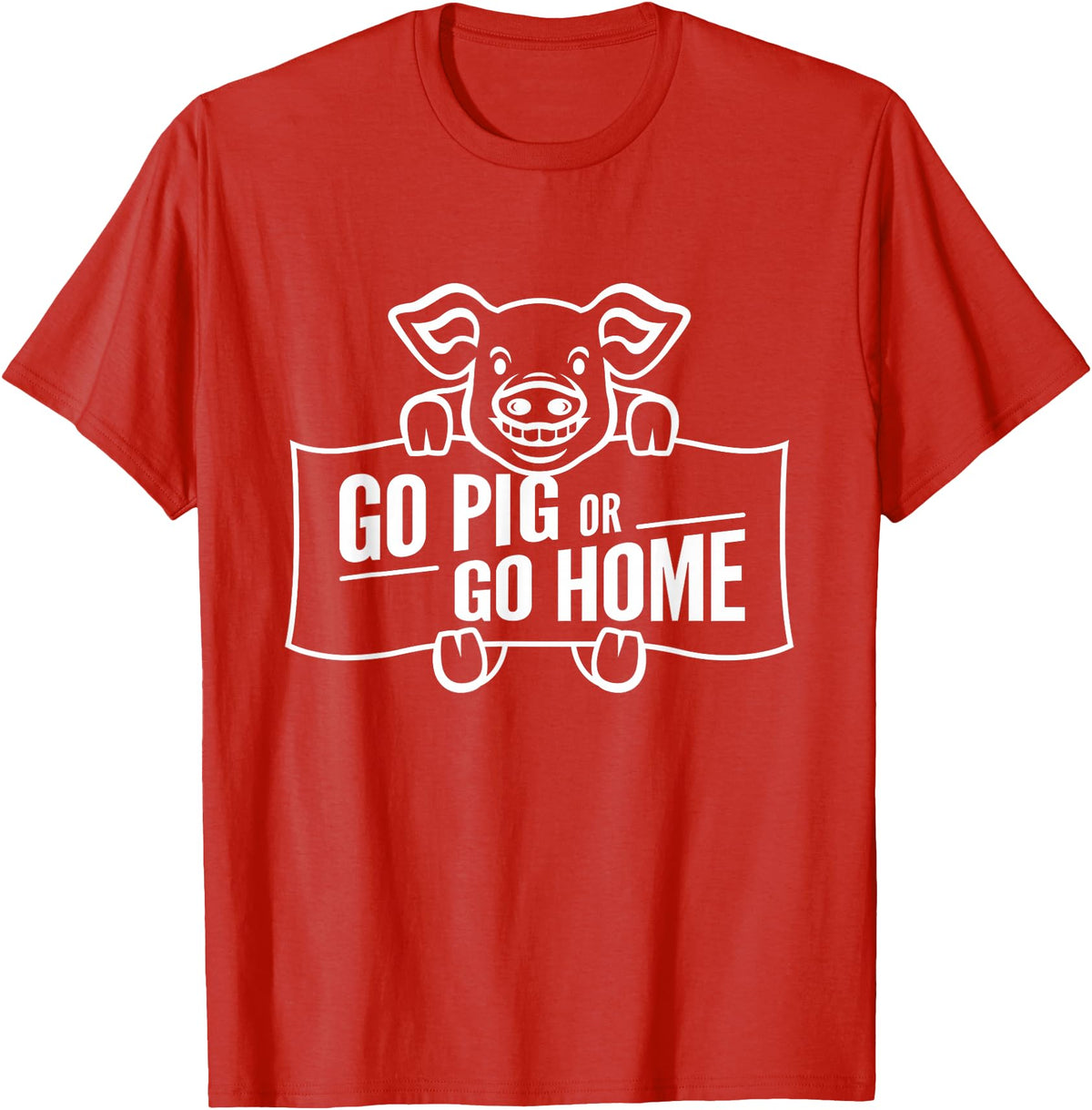 Mt. Nebo Apparel Go Pig or Go Home T-Shirt T-Shirt - Red