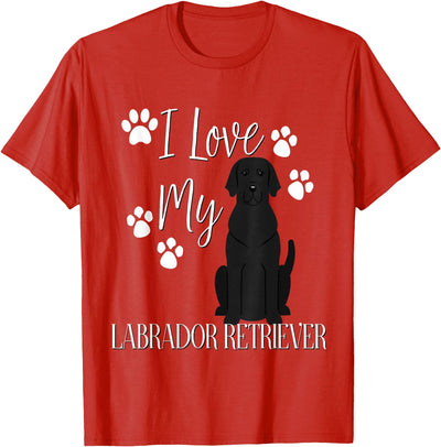 Buffalo Black Lab Labrador Retriever Dog I Love My Pet Cute T-Shirt