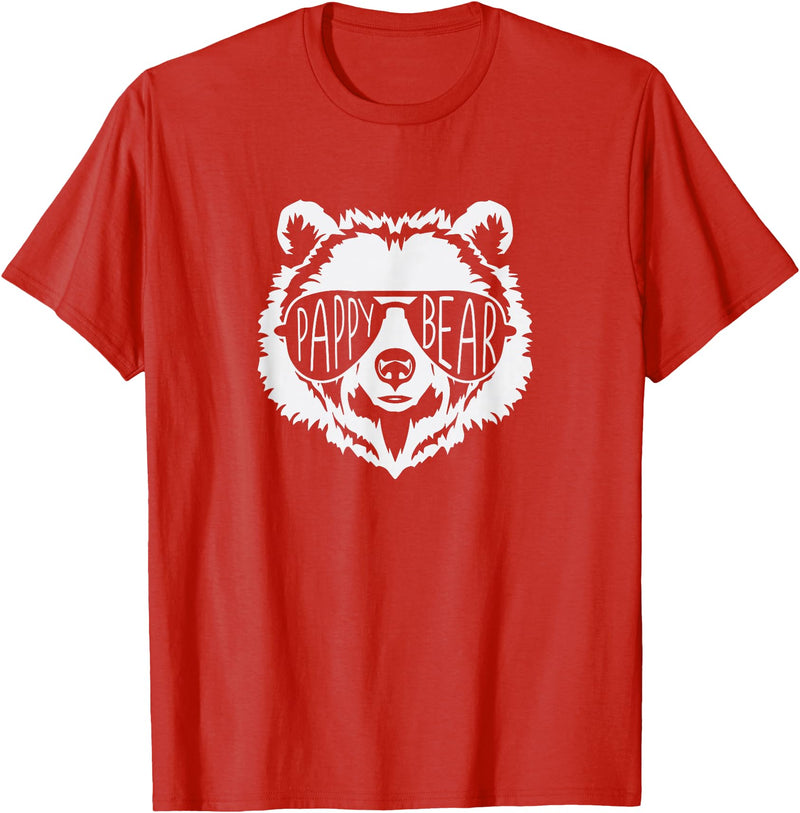 pappy Bear Family Apparel Pappy Bear Face with Sunglasses T-Shirt - Red