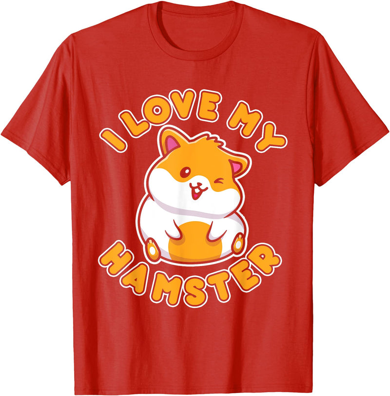 I Love My Hamster T-Shirt - Red