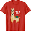 Llama Lover Ideas For Spanish Hispanic Mom Llama Mia Spanish Mom Mamá Mother’s Day Funny T-Shirt - Red