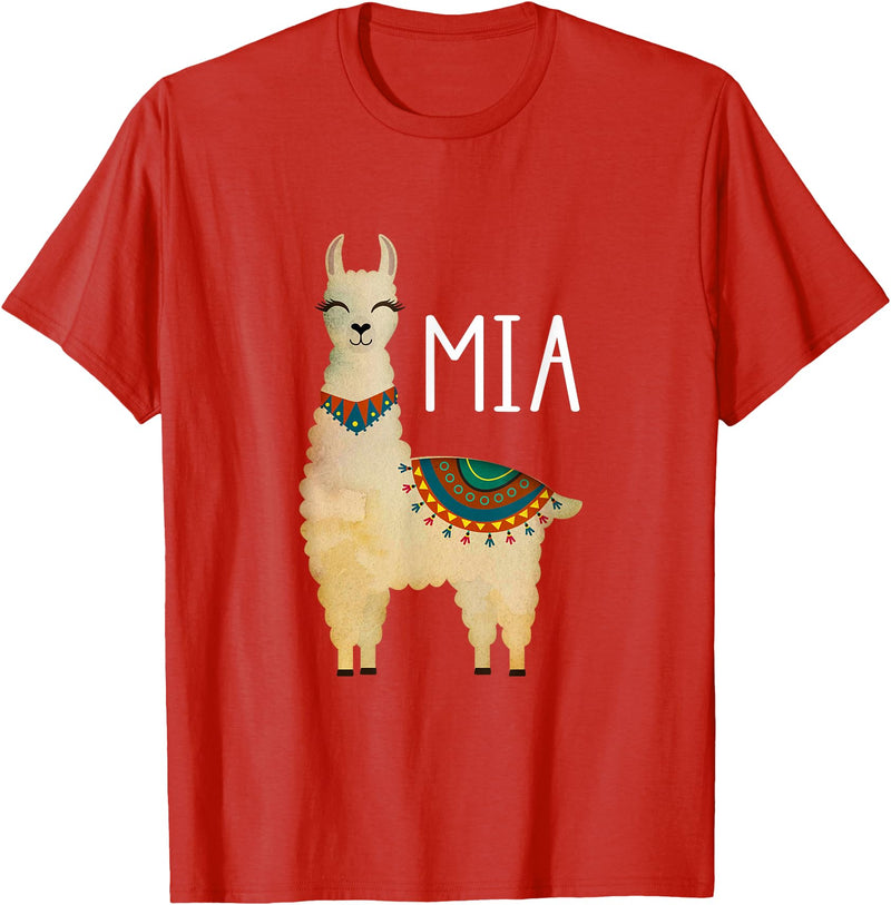 Llama Lover Ideas For Spanish Hispanic Mom Llama Mia Spanish Mom Mamá Mother’s Day Funny T-Shirt - Red