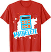 Green Cow Land Mathlete Funny Math Lovers T-Shirt - Red