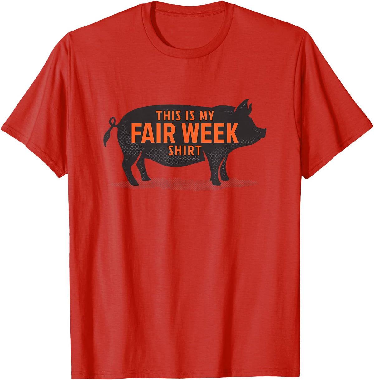 County Fair and Livestock Apparel Co. Das ist mein Fair Week Shirt State and County Animal Hog Pig T-Shirt - Red