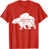 Funny Mama Bear Family Matching Gifts Clothing Mama Bear T-Shirt - Red