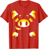 InGENIUS Spooky Halloween Shirts & Gifts Pig Face Halloween Costume Cute Pig Lover Gift T-Shirt - Red