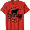 Farm Highland Cow Men Cattle Clothing Agriculture Scottish Highland Cow for Cattle Farmers T-Shirt - Red