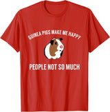 Guinea Pig Accessories & Gifts Funny Guinea Pig Tshirt Gift | Guinea Pig Tee T-Shirt - Red