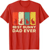 Best Bunny Dad Ever Rabbit Dad Rabbit Bunny T-Shirt in Red