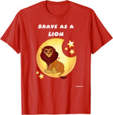 Bravery Brave As A Lion Present Bravery Brave Child Present Brave As A Lion T-Shirt - Red