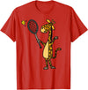 SmileteesSports Giraffe Playing T-Shirt T-Shirt - Red