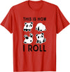 Funny Panda This Is How I Roll Cute Panda Cute Little Bear Panda, This Is How I Roll T-Shirt - Red