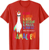 CuisineDuCool Funny Llamacorn - Funny Cute Llama Unicorn T-Shirt - Red