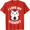 Cute Hamster Design for Men Women Kids Pet Hamster Lovers T-Shirt - Red