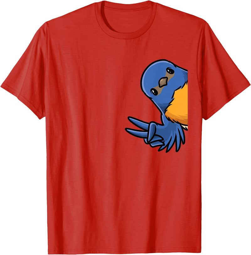 Thabluebirdluveve Bluebird Bird T-Shirt - Red