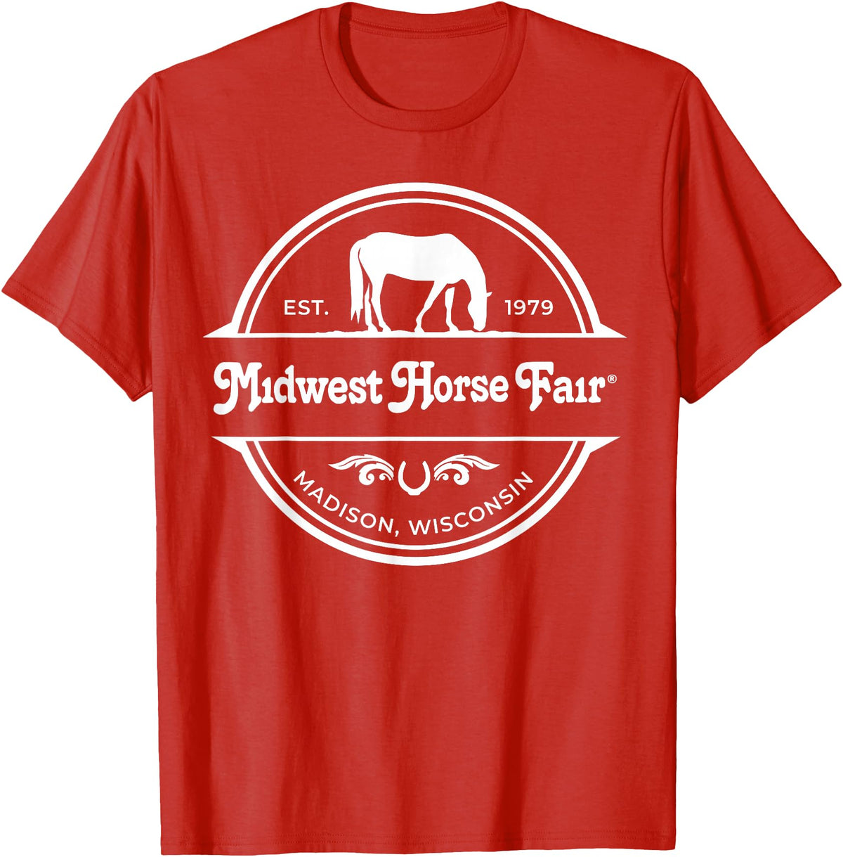 Midwest Horse Fair Est. 1979(w)- T-Shirt - Red
