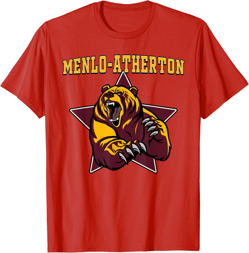 High School Team Spirit MVP Menlo-Atherton Sports Menlo-Atherton Bears High School Team Spirit T-Shirt - Red